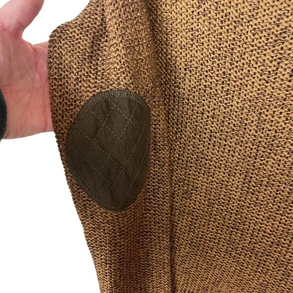 RDI V-Neck Faux Suede Elbow Patch Sweater - Picture 7 of 11